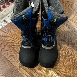 Kamik Kids' Black and Blue Snow Boots